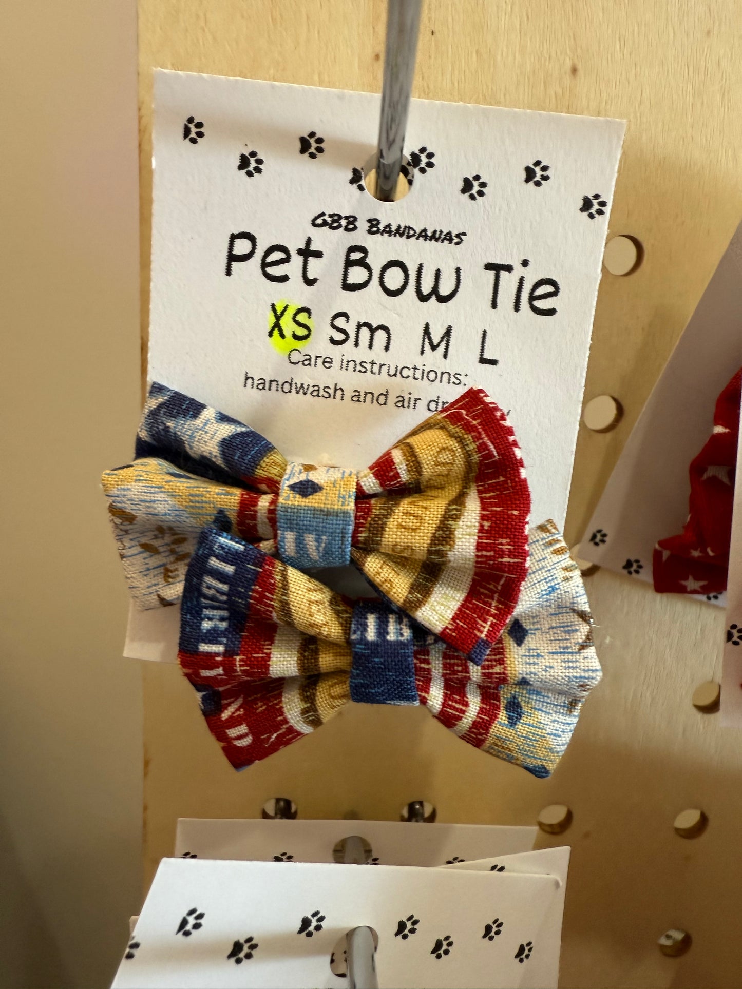 Patriotic patchwork bow tie
