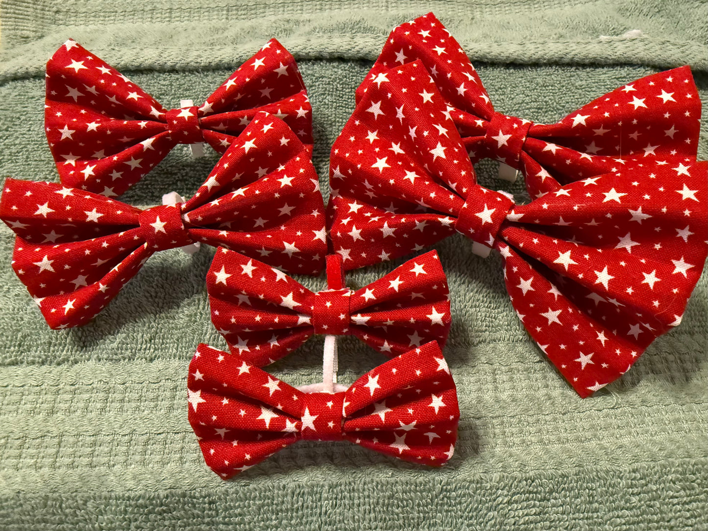 Red and White stars Bow Tie