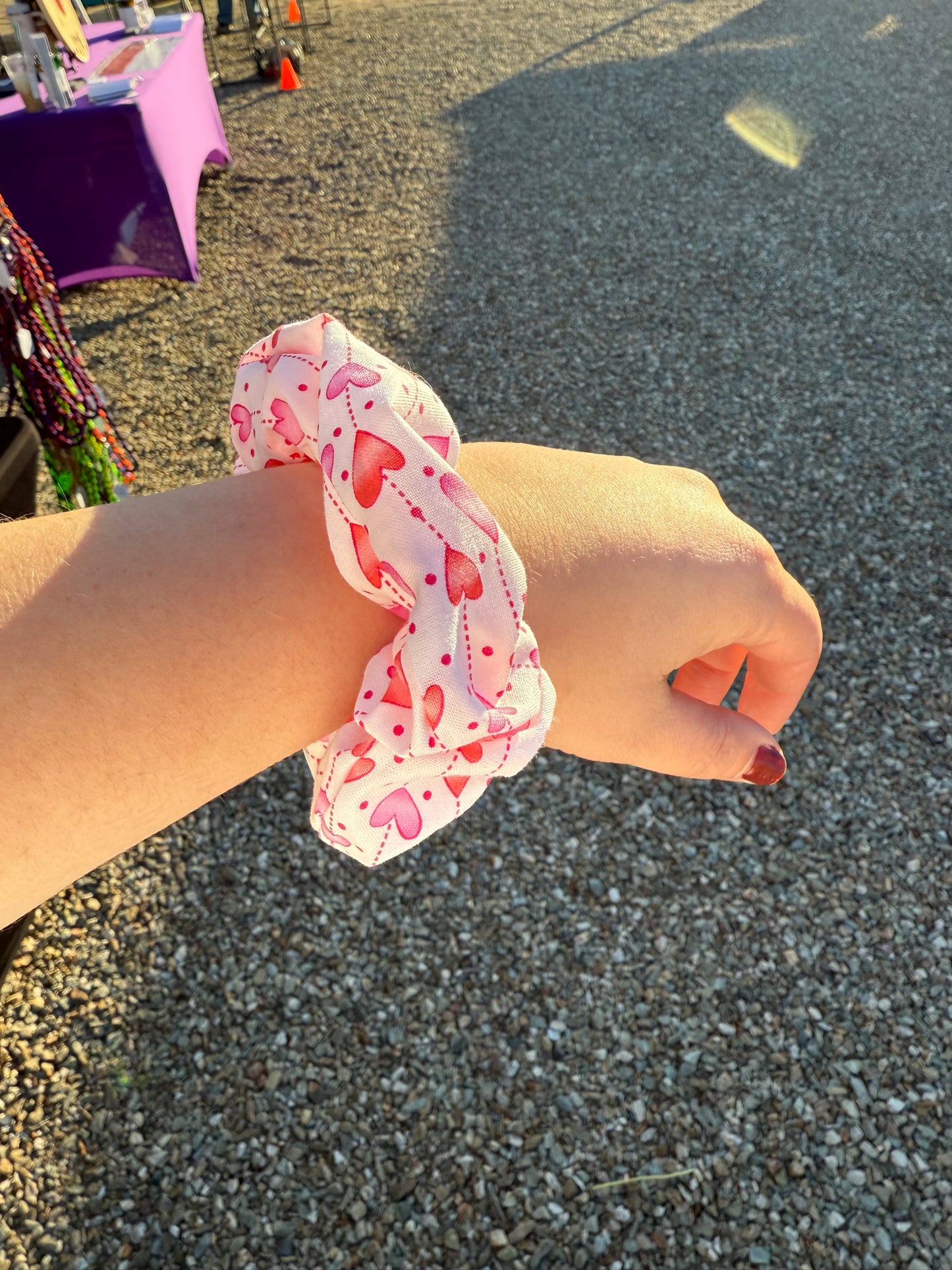 String of Hearts Scrunchie