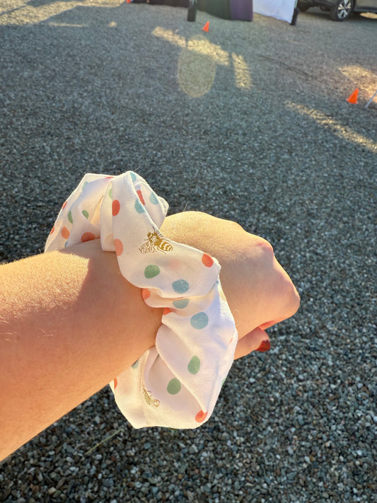 Polka Bees Scrunchie